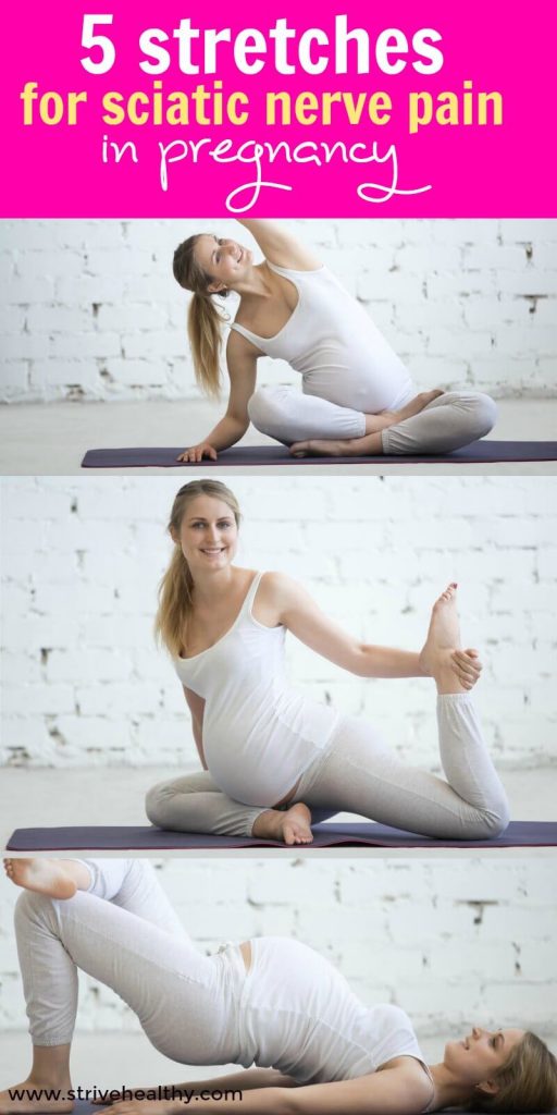 Pregnancy Sciatica relief is here in the form of these prenatal stretches for sciatic nerve pain. If you are pregnant and have back pain or sciatica, these yoga poses will help ease your pain. They are also great if you have piriformis syndrome. 